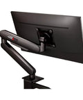 Heavy Duty Dual Monitor Mount Arm Deck Out Your Gaming Rig Solid Adjustable Desktop Stand Full Articulation Smooth Swivel back view
