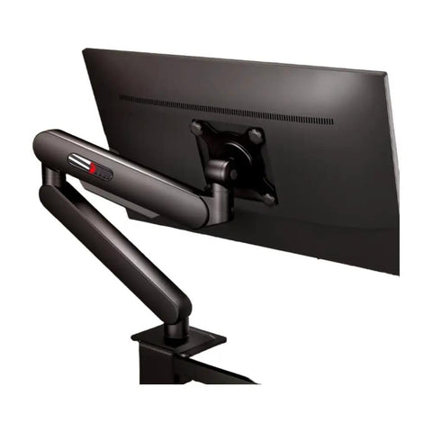 Heavy Duty Dual Monitor Mount Arm Deck Out Your Gaming Rig Solid Adjustable Desktop Stand Full Articulation Smooth Swivel back view