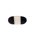 Set Of Six Oval Marble Cabinet Knobs Black And White Pattern For Kitchen Dresser Upgrade Zero Fuss Install Solid Build Quick Swap Hardware For A Top Notch Home Glow Up - Close-up view of a single oval marble knob.