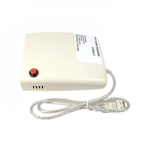 Rugged USB 2.0 PCMCIA Card Reader for 68-Pin PC Cards and ATA with data cable, white casing, top view