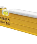 Side view of Mason Level 24 Inch Type 196 2 K High Visibility Vial System with durable aluminum frame for masonry construction.