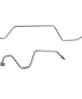 Hard Line Rack And Pinion Transfer Lines Replacement For 2008 2014 Silverado Tahoe Suburban Avalanche 2008 2014 GMC Sierra Yukon Cadillac Escalade ESV Direct Fit Bolt On Rack Line Kit showing two galvanized iron lines