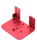 Red aluminum fix plate bracket for X Axis MGN12C Linear Rail Kit with Aluminum Fix Plate Bracket Upgrade For Budget Desktop 3D Printers Red Bracket Finish Boosts X Axis Precision And Reduces Distortion No Rail Included Easy Bolt On Install