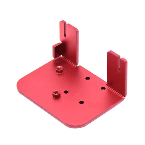 Red aluminum fix plate bracket for X Axis MGN12C Linear Rail Kit with Aluminum Fix Plate Bracket Upgrade For Budget Desktop 3D Printers Red Bracket Finish Boosts X Axis Precision And Reduces Distortion No Rail Included Easy Bolt On Install