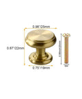 4 Piece Mid Century Modern Solid Brass Cabinet Knob Set For Drawers And Jewelry Boxes Single Hole Pulls With 25mm Screws