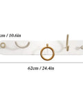Heavy Duty Wrought Iron Wall Coat Hooks With Zero Hassle Setup For Bedroom And Entryway Modern Five Arm Rack, 62 x 27 cm.