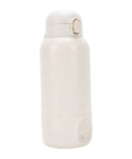 Top Shelf Portable Milk Warmer With Hella Quick 50W Heating Cordless Rechargeable Baby Bottle Heater Featuring Smart Constant Temperature Control For Travel And Outdoor Adventures in cream color, compact design, with control buttons.