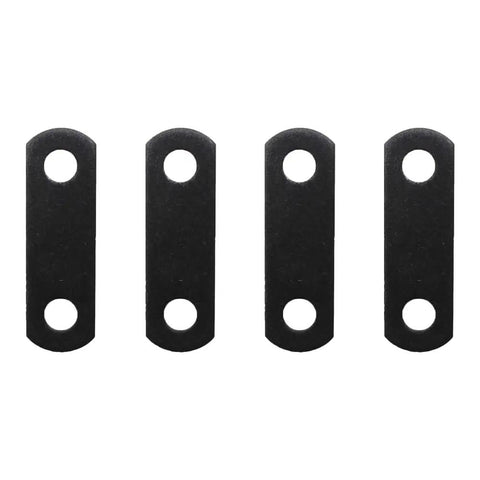 Four Pack Of Leaf Spring Trailer Shackle Straps With Nine Sixteenths Inch Hole Diameter And Two And Five Eighths Inch Center To Center Spacing