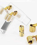4 Piece Brass Barrel Hinges For Hidden Cabinet Doors 10mm Cylindrical Concealed Hinges With 180 Degree Opening Durable Copper Construction