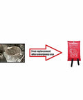 Fiberglass Fire Blanket 39.3 By 39.3 Inches Heavy Duty Fire Suppression for kitchen, grease fires, with free replacement offer