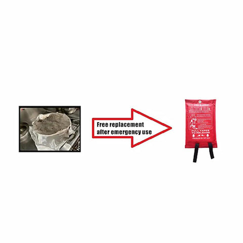 Fiberglass Fire Blanket 39.3 By 39.3 Inches Heavy Duty Fire Suppression for kitchen, grease fires, with free replacement offer