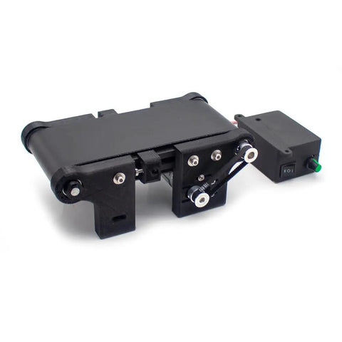 Dope Desktop Conveyor Belt Kit For STEM Education And DIY Projects with adjustable speed and belt tension, black components