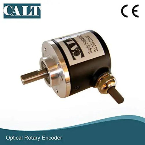 Front view of 6mm Shaft Rotary Encoder 2000 PPR With Push Pull HTL Line Driver Go To Universal Output Six Way Signals A A B B Z Z DC 5-26V