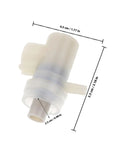 Slick Replacement Soap Pump Heads For Liquid Soap And Lotion Dispensers Featuring No Sweat Install And Steady Delivery For Bathroom Bottles And Home Essentials, beige plastic pump head dimensions shown.