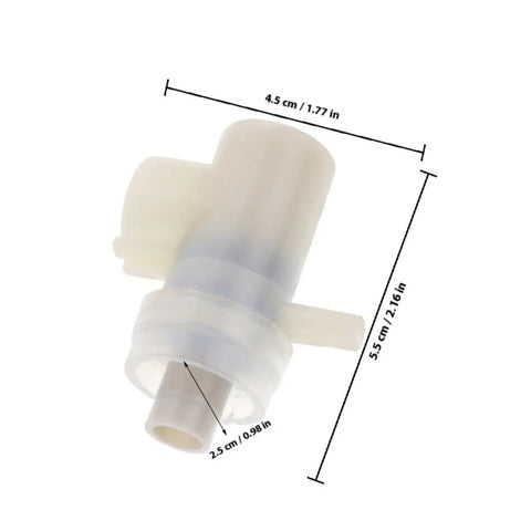 Slick Replacement Soap Pump Heads For Liquid Soap And Lotion Dispensers Featuring No Sweat Install And Steady Delivery For Bathroom Bottles And Home Essentials, beige plastic pump head dimensions shown.