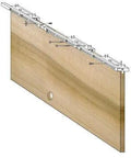 No Fuss Invisible Concealed Single Door Hinge Featuring Integrated Router Guide System For Silky Smooth Hidden Swings On Modern Cabinet And Wood Interior Doors Built Tough, attached to a wooden panel.
