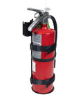 Fire Extinguisher Mounting Bracket For E Track And X Track Systems, 22 Lbs WLL, Heavy Duty Steel With Black Powder Coat