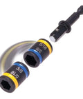 Magnetic Reversible Hex Driver Set, Cleanable, 5/16 Inch and 3/8 Inch Hex Bits, Slim Head for Tight Spaces, Quick Size Swap in Drill Chuck