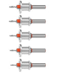 Super Versatile 5Pcs Adjustable Depth Stop Countersink Drill Bits For Super Smooth Board Install Jobs With High Hardness Alloy Steel And Precision Tapered Heads That Rock, showcasing five alloy steel bits with adjustable depths.