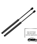 Pair Of Tough Rear Liftgate Gas Struts And Spring Lift Supports For Honda Accord Crosstour 2010 To 2015 hatchback gas struts with black finish.