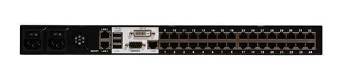 Thirty Two Port Kvm Over Ip Switch With Four Remote User Links And One Local Dvi Display For Smooth Enterprise Server Control flat front view showing 32 ports.