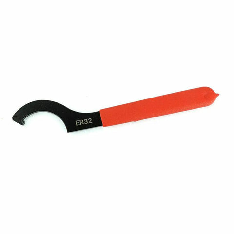 ER32 spanner from 11 Piece ER32 Collet Set With MT2 Shank For Milling Machines Pro Grade Precision 0.0005 Tolerance Hardened Alloy Kit