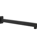 16 Inch Matte Black Stainless Steel Shower Arm Extension With Flange And Teflon Tape, Rust Resistant Sleek Bathroom Upgrade