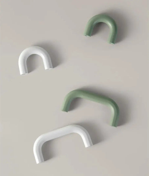 Chrome White Green Cabinet Pull Handles For Drawers And Doors Zinc Alloy Wardrobe Knob with 1.26 inch and 2.5 inch hole centers