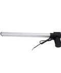 Beefy DC Linear Actuator Pumping Out Serious 6000N Thrust Over A Massive 500Mm Stroke For Big Rig Hydraulic Swaps And Shop Automation Gear, silver aluminum material.