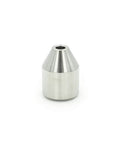 Waterjet coned insert nozzle, aluminum, for waterjet cutting pump, front view