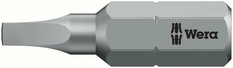 Close-up of a single bit from Stubby Ratchet Screwdriver With Bit Magazine, 6-Piece Set, showing precision crafting and brand logo.