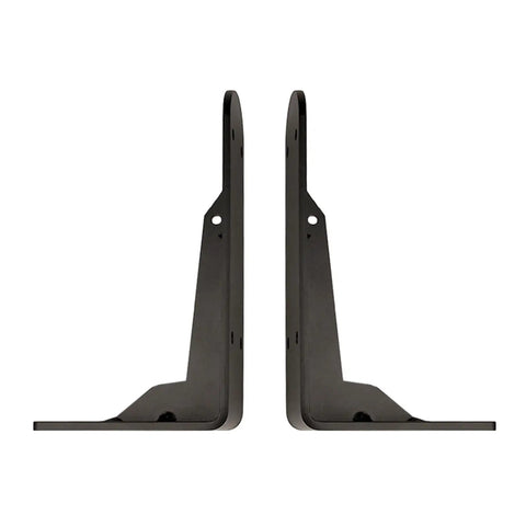 Heavy Duty L Brackets For Walls Rock Solid Wrought Iron Shelf Supports With Screws, matte black, side view design, durable construction