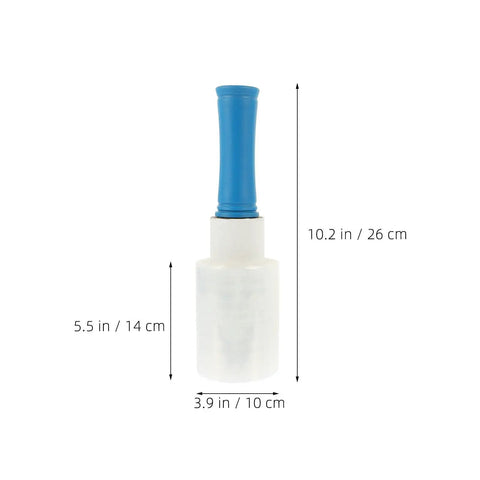 Four Rolls Stretch Film Wrap With Ergonomic Handles For Moving And Packing High Performance LLDPE Cling Plastic Wrap side view