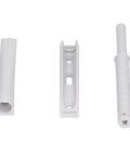 Push To Open Magnetic Cabinet Latch Set 2 Pack with Magnetic Touch Release components shown separately