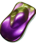 Shop Grade Colorshift Automotive Basecoat Gallon Ready To Spray With Dedicated Slow Reducer For Slick Smooth Finish And Subtle Hue Shift On Every Custom Ride. Purple and green colorshift sample