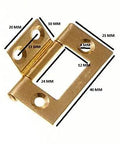 Heavy Duty Four Hundred Eighty Pack Cabinet Door Flush Hinges Delivering Smooth Gliding Brass Plated Steel Performance For Decorative Cupboards And Contractor Quality Cabinet Making Projects Built Solid For Any Weekend Warrior Build, dimensions detailed.