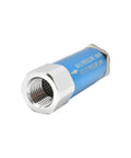One Quarter Inch NPT In Line 90 PSI Fixed Preset Pneumatic Regulator With 225 PSI Inlet Aluminum Anodized Slim Profile