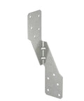 Hurricane Tie H2.5A 18 Gauge Galvanized Structural Tie with embossed bend lines and arrow indicator, side view.
