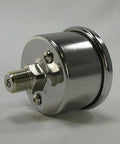 Harley Davidson oil pressure gauge with stainless steel case and 1/8" NPT fitting, perfect for custom bike builds like bobbers and cafe racers.