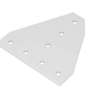 Seven Hole Aluminum Joining Plate Connector For Frames Tables Beds Shelves 5 Pack Heavy Duty Aluminum Alloy With Silver White Oxidation Finish Flat Surface Mounting Ready