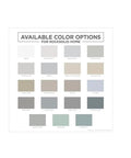 Color options chart for Two Step Home Floor Watercolor Coating Kit in various shades for Easy DIY Application.