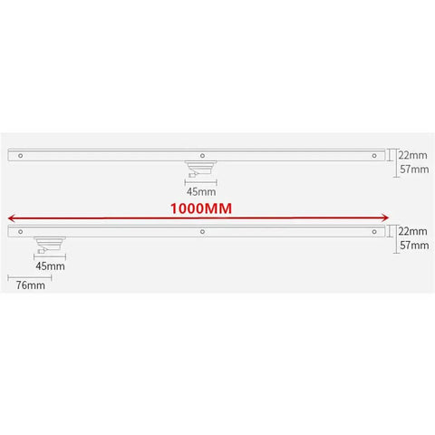 Game Changer Slick Linear Channel Floor Drain 100Cm Heavy Duty Brushed Stainless Steel Shower Grate dimensions layout 1000MM