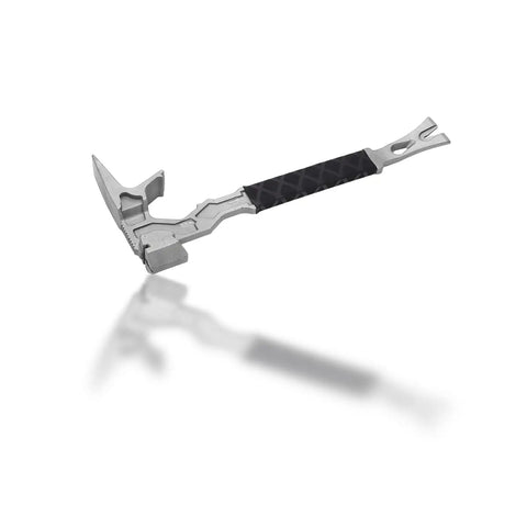 15 Inch All In One Demolition Tool With Pry Bar Hammer Chisel Wrecking Bar And Nail Puller For Heavy Duty Construction On white background