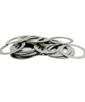 50 Piece Ultra Thin M15 By 21 By 0.1 DIN988 Stainless Steel Shim Washers Set For Precise Gap Adjustment And Quick Gear Assembly SUS304 Flat Gaskets Rust Resistant And Durable For DIY And Industrial Use, stacked SUS304 shim washers