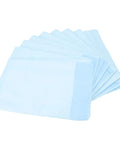 Hella Soft Disposable Bed Pads For Adults Heavy Absorbent Underpad With Odor Blocking Fluff Pulp Super Gentle On Skin Top Pick For Maternity Recovery Baby Changing And Sweet Dreams 10 Pack Large stacked blue underpads.