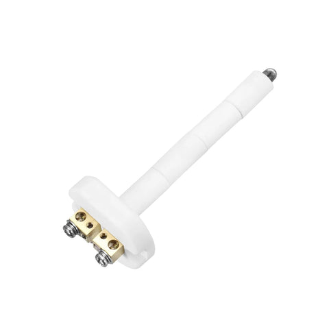 MECCANIXITY K-type ceramic kiln thermocouple probe with white ceramic rod and brass terminal block, 3.2x100mm