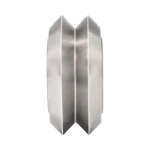 Tuned Up Stainless Steel V Slot Pulley side view showcasing precision design and smooth surface for 3D printers.