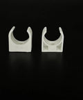 15 pcs 20mm motor mounting brackets in white plastic for DIY toy cars and RC projects, featuring durable construction for stable motor fitting.
