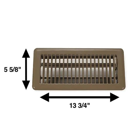 Heavy Duty Floor Vent Cover 4 Inch By 12 Inch Walkable Floor Register Metal Vents With Adjustable Airflow Louvers Brown Finish