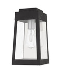 12 Inch Oslo Outdoor Wall Lantern In Satin Brass Finish With Clear Glass For Porch Or Patio, Solid Brass Construction